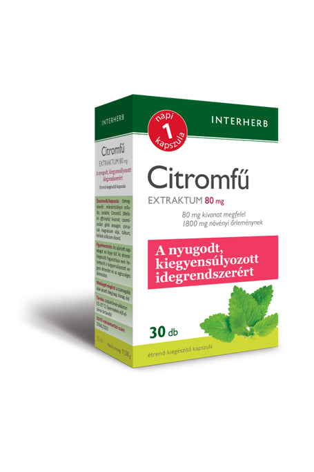 INTERHERB NAPI1 Citromfű Extraktum kapszula 80 mg 30db