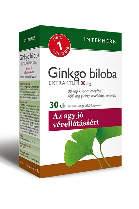 INTERHERB NAPI1 Ginkgo Biloba Extraktum kapszula 80 mg 30db