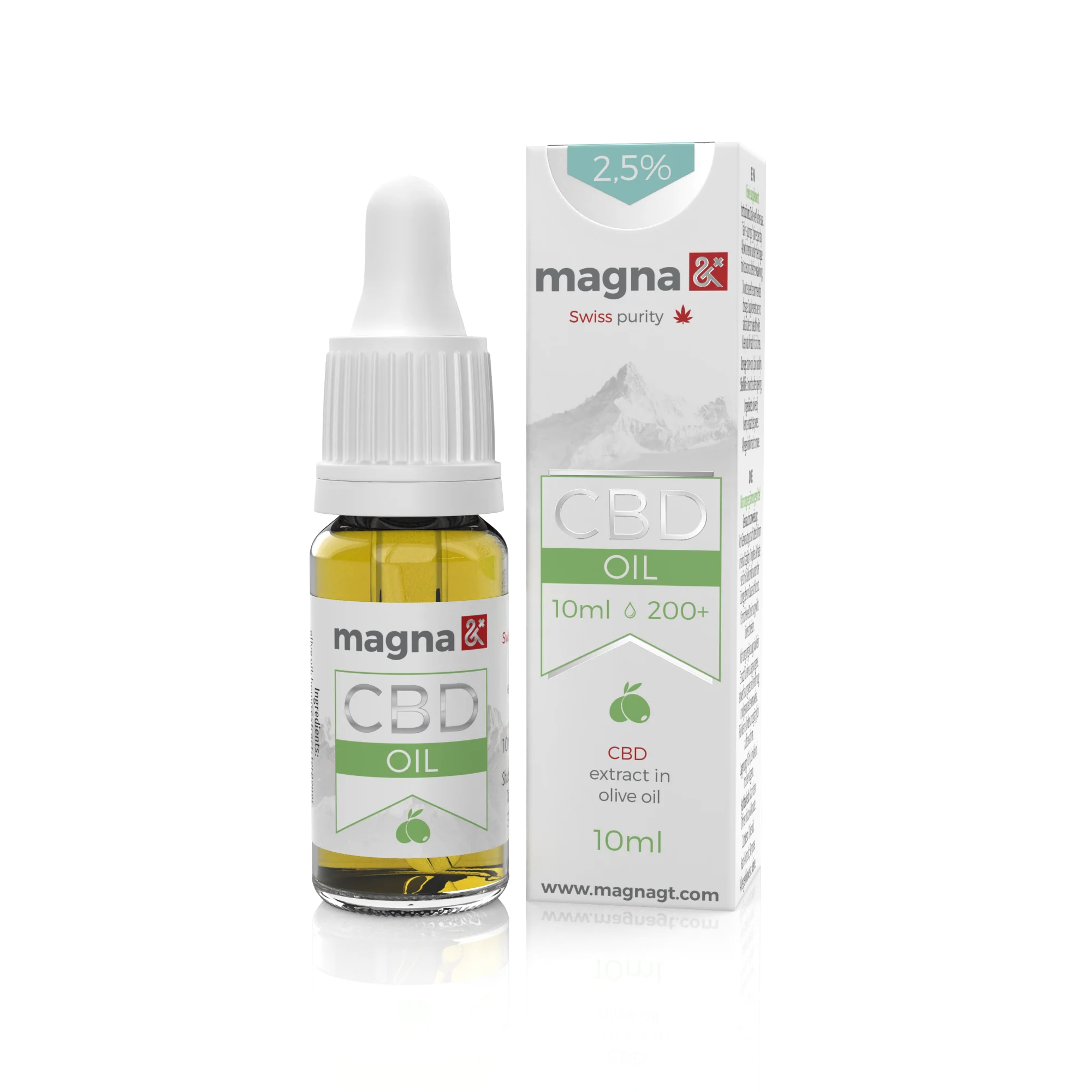 Magna G&T 2,5% CBD Olaj 250mg  (10ml)  Oliva olajban