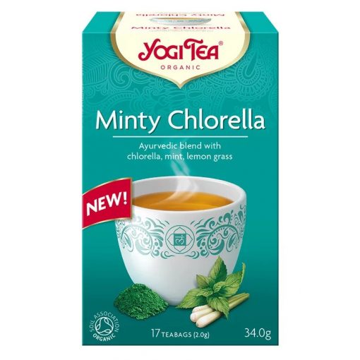 YOGI TEA Mentás bio tea chlorella algával 17db