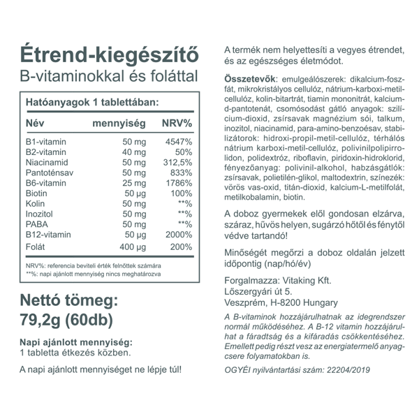 Vitaking Mega B-50 komplex 60db